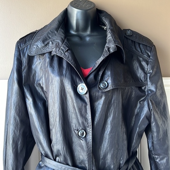 Bianca Nygard Jackets & Blazers - Bianca NYGARD Black Vegan Trenchcoat Size XL